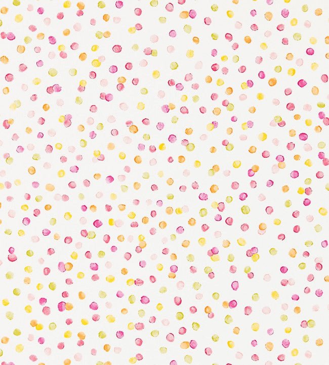 Lots Of Dots Wallpaper - Blancmange / Rasberry / Citrus - 111284 - Scion - Morris Wallpaper