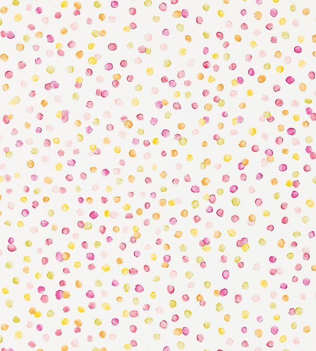 Lots Of Dots Wallpaper - Blancmange / Rasberry / Citrus - NSCK111284 - Scion