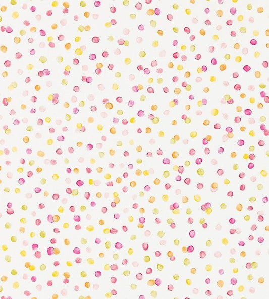 Lots Of Dots Wallpaper - Blancmange / Rasberry / Citrus - NSCK111284 - Scion
