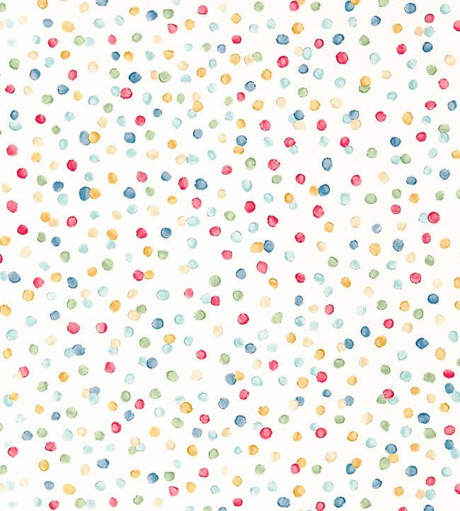 Lots Of Dots Wallpaper - Pistachio / Pimento / Denim - 111282 - Scion - Morris Wallpaper