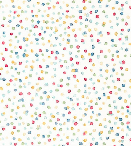 Lots Of Dots Wallpaper - Pistachio / Pimento / Denim - NSCK111282 - Scion