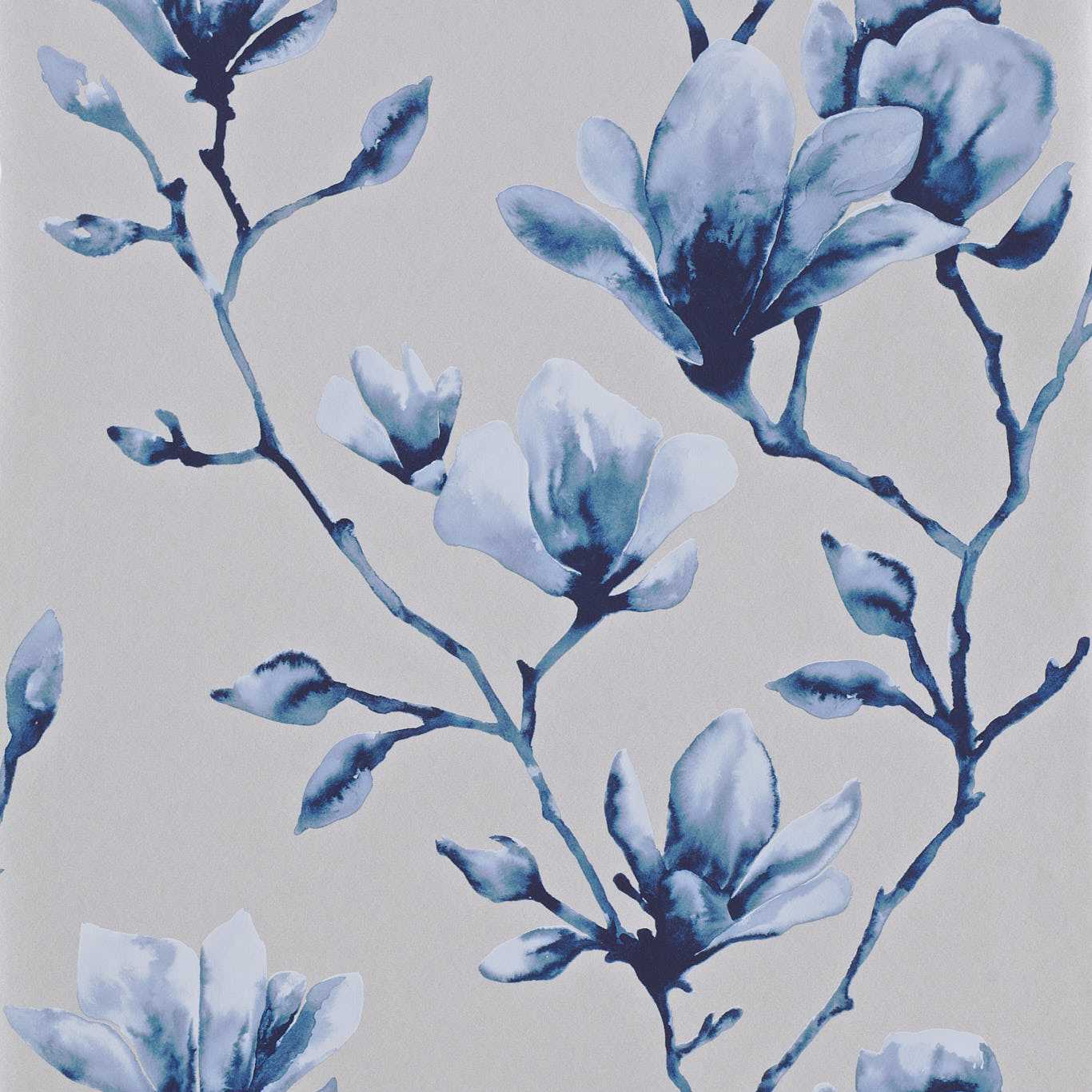 Lotus Wallpaper - Indigo - Harlequin - HMOW110881 - Morris Wallpaper