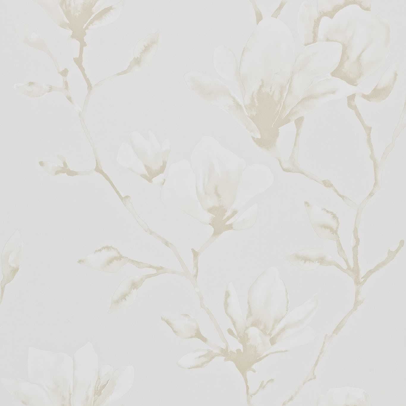 Lotus Wallpaper - Pearl - Harlequin - HMOW110877 - Morris Wallpaper