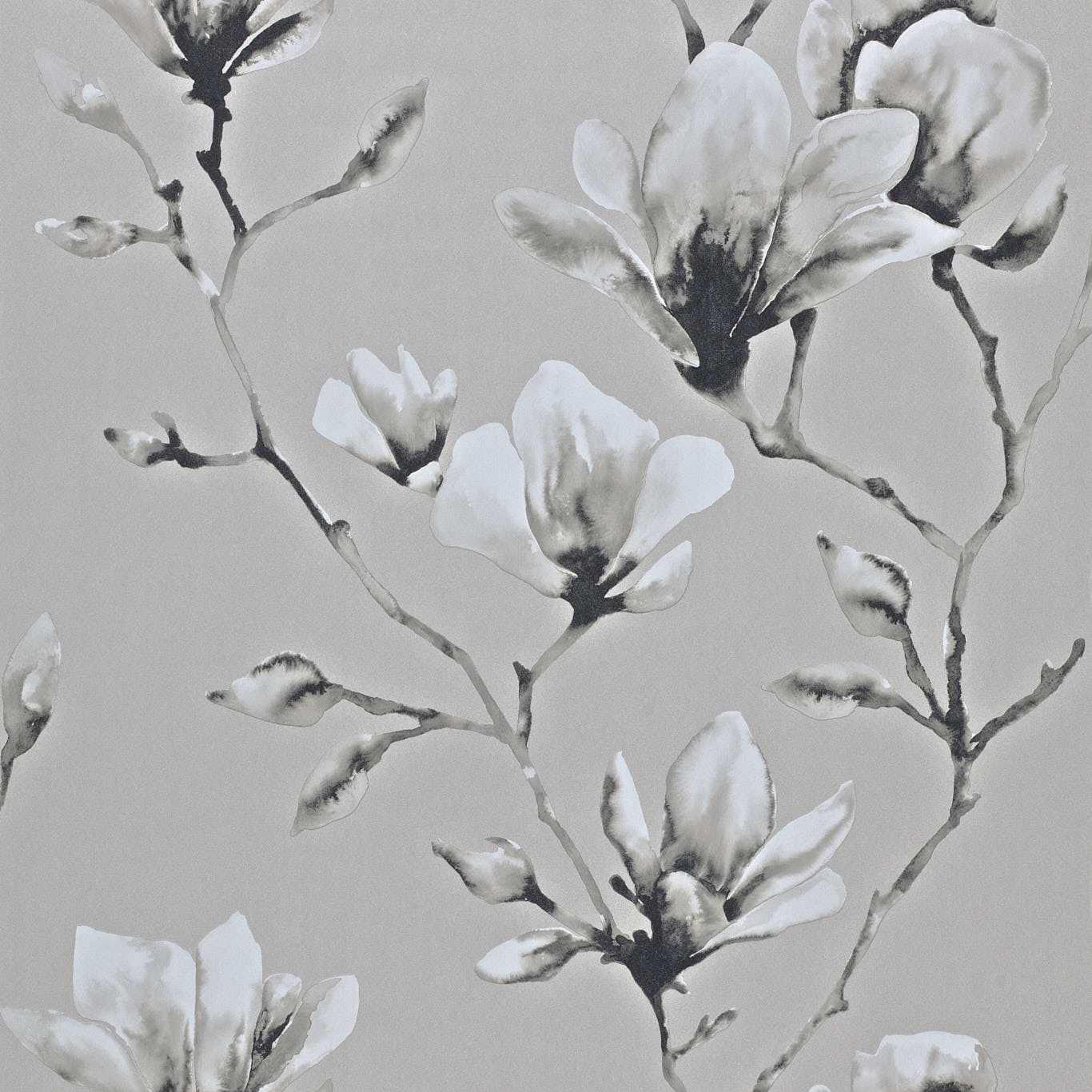 Lotus Wallpaper - Silver - Harlequin - HMOW110880 - Morris Wallpaper