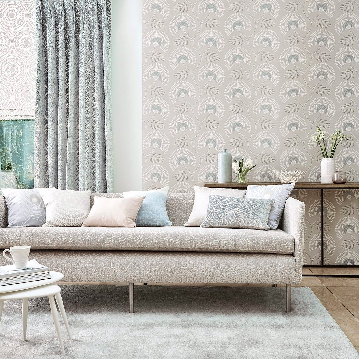 Louella Wallpaper - Rose Quartz/Pearl - Harlequin - HPUT111911 - Morris Wallpaper