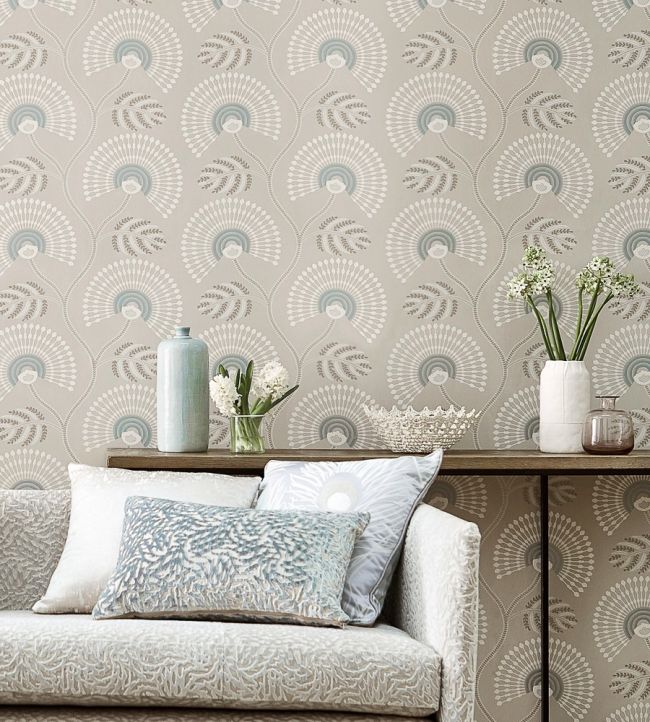 Louella Wallpaper - Seaglass/Pearl - HPUT111910 - Harlequin - Morris Wallpaper