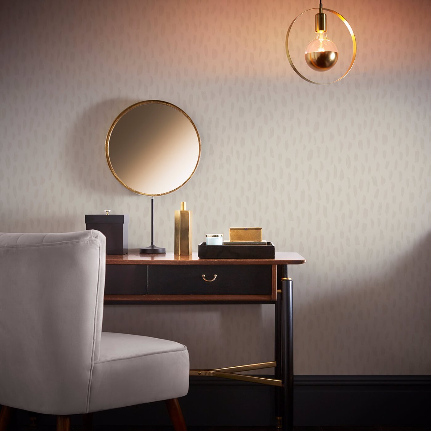 Loxley Wallpaper - Linen - Clarke & Clarke - W0226/03 - Morris Wallpaper