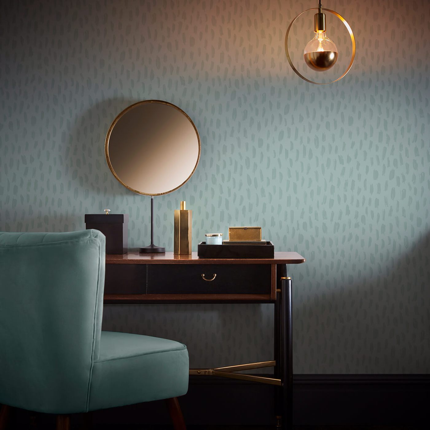 Loxley Wallpaper - Mineral - Clarke & Clarke - W0226/04 - Morris Wallpaper