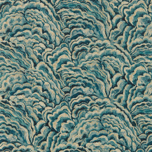 Lumino Wallpaper - Kingfisher/Gilver - Clarke & Clarke - W0142/03 - Morris Wallpaper
