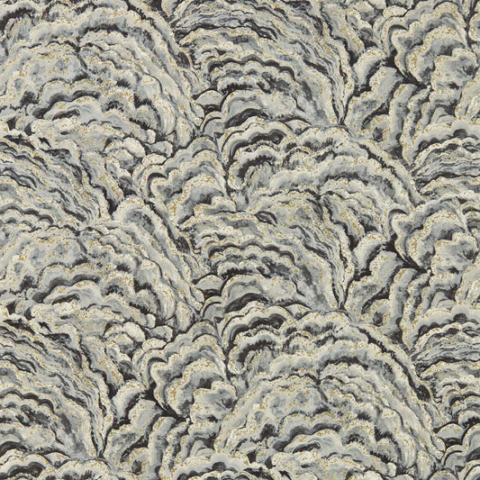 Lumino Wallpaper - Noir/Gilver - Clarke & Clarke - W0142/05 - Morris Wallpaper