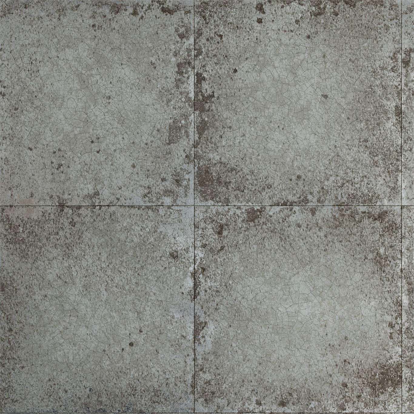 Lustre Tile Wallpaper - Pewter - ZTOT312830 - Zoffany - Morris Wallpaper