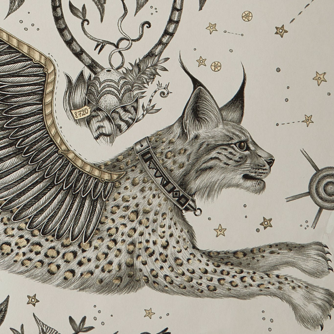 Lynx Wallpaper - Gilver - Clarke & Clarke - W0118/02 - Morris Wallpaper