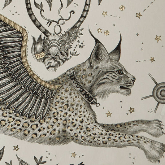 Lynx Wallpaper - Gilver - Clarke & Clarke - W0118/02 - Morris Wallpaper
