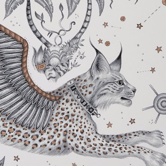 Lynx Wallpaper - Nude - Clarke & Clarke - W0118/04 - Morris Wallpaper