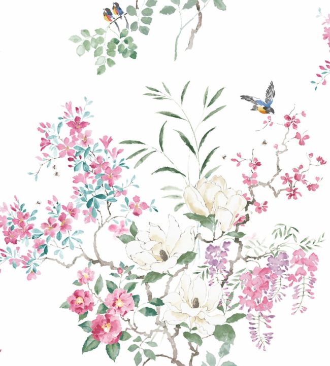 Magnolia & Blossom Panel A Wallpaper - Blossom/Leaf - DWAP216305 - Sanderson