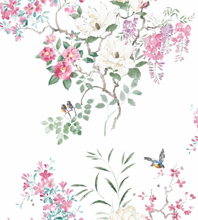 Magnolia & Blossom Panel B Wallpaper - Blossom/Leaf - DWAP216306 - Sanderson - Morris Wallpaper