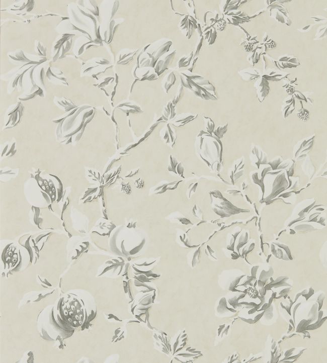 Magnolia & Pomegranate Wallpaper - Ivory/Charcoal - DWOW215726 - Sanderson - Morris Wallpaper