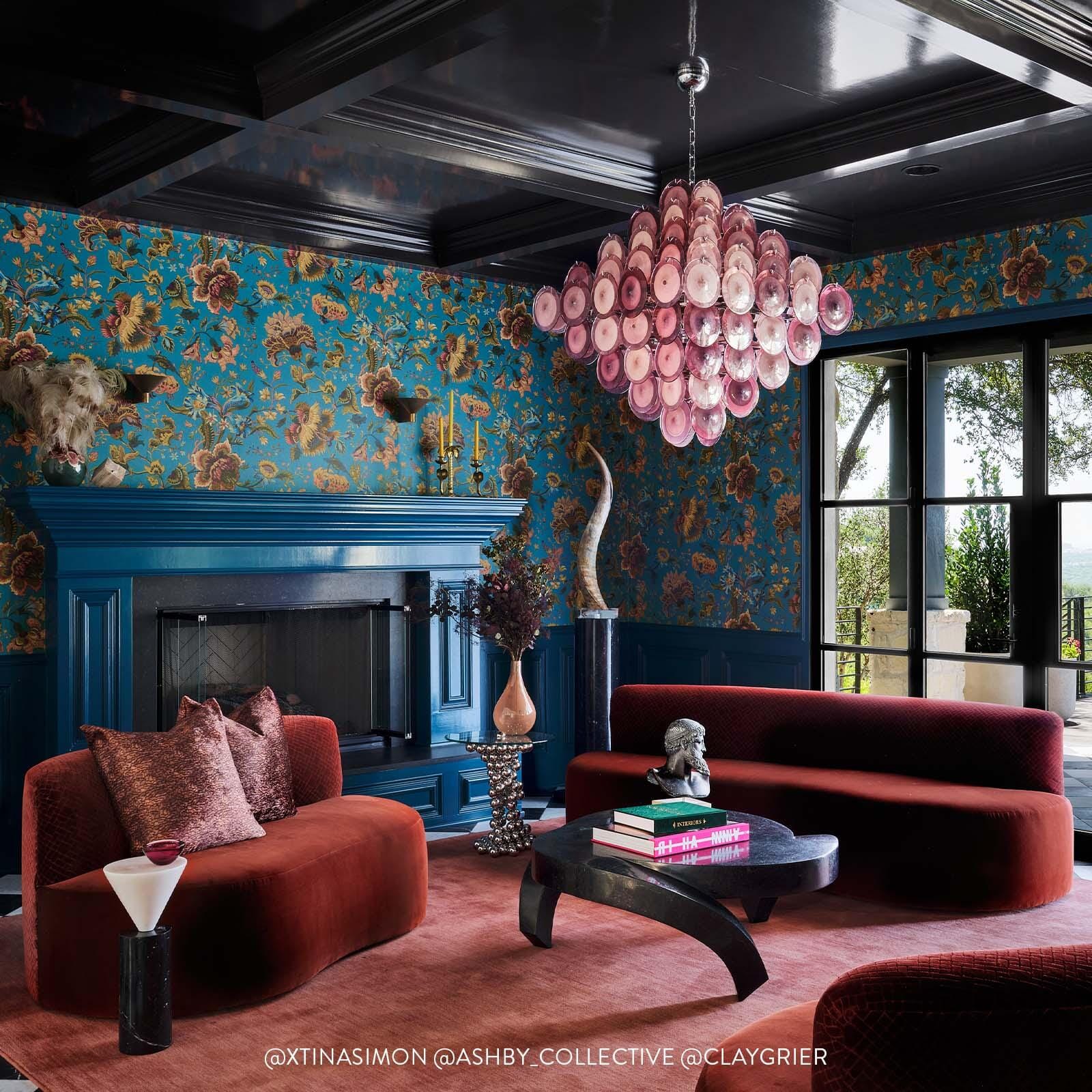 Majorelle Wallpaper - Azure - House of Hackney - 1-WA-MAJ-DI-AZU-XXX - Morris Wallpaper