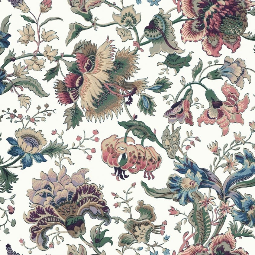 Majorelle Wallpaper - Ecru - House of Hackney - 1-WA-MAJ-DI-ECR-XXX - Morris Wallpaper