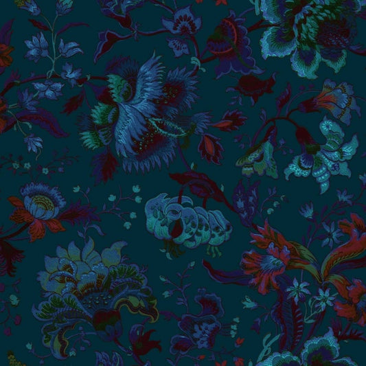 Majorelle Wallpaper - Petrol - House of Hackney - 1-WA-MAJ-DI-PET-XXX - Morris Wallpaper