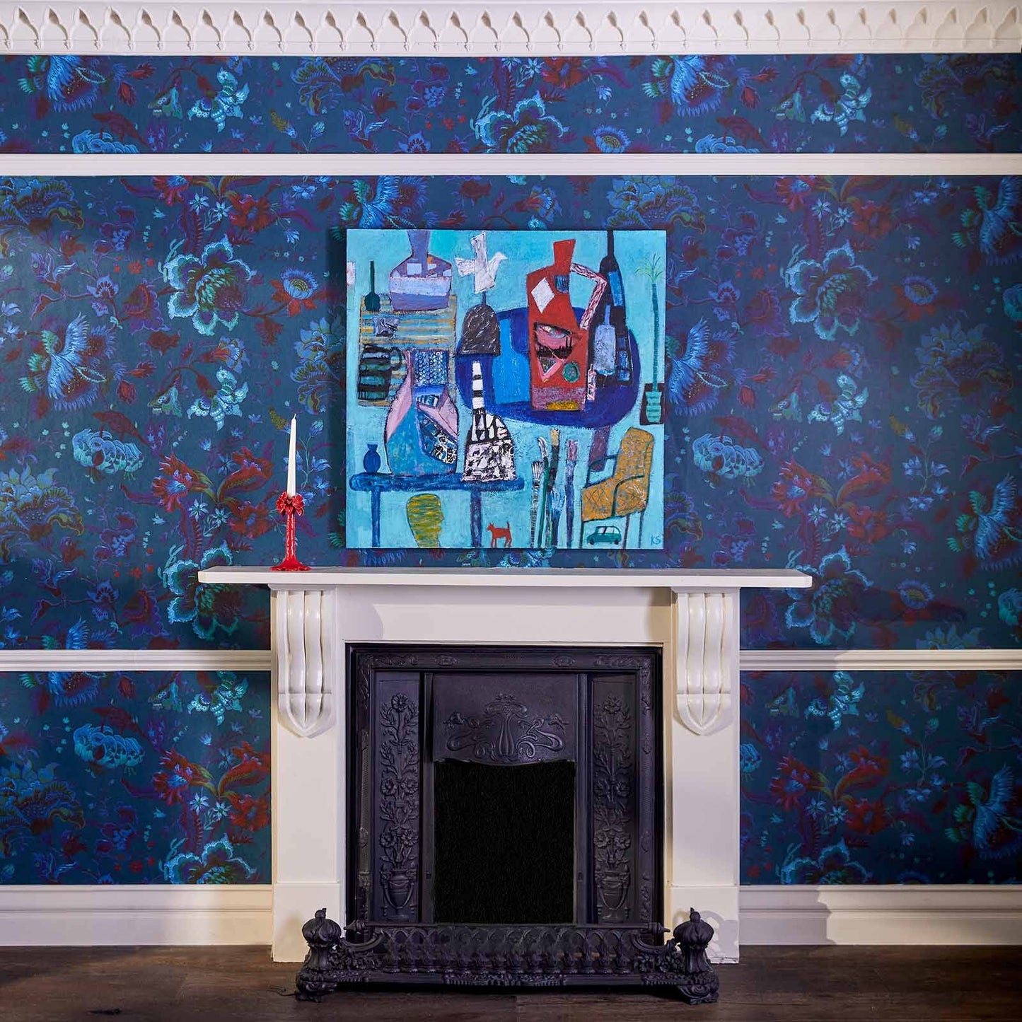 Majorelle Wallpaper - Petrol - House of Hackney - 1-WA-MAJ-DI-PET-XXX - Morris Wallpaper