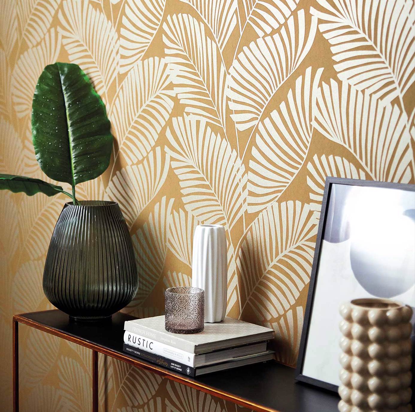 Mala Wallpaper - Ochre - Harlequin - HSAW112138 - Morris Wallpaper