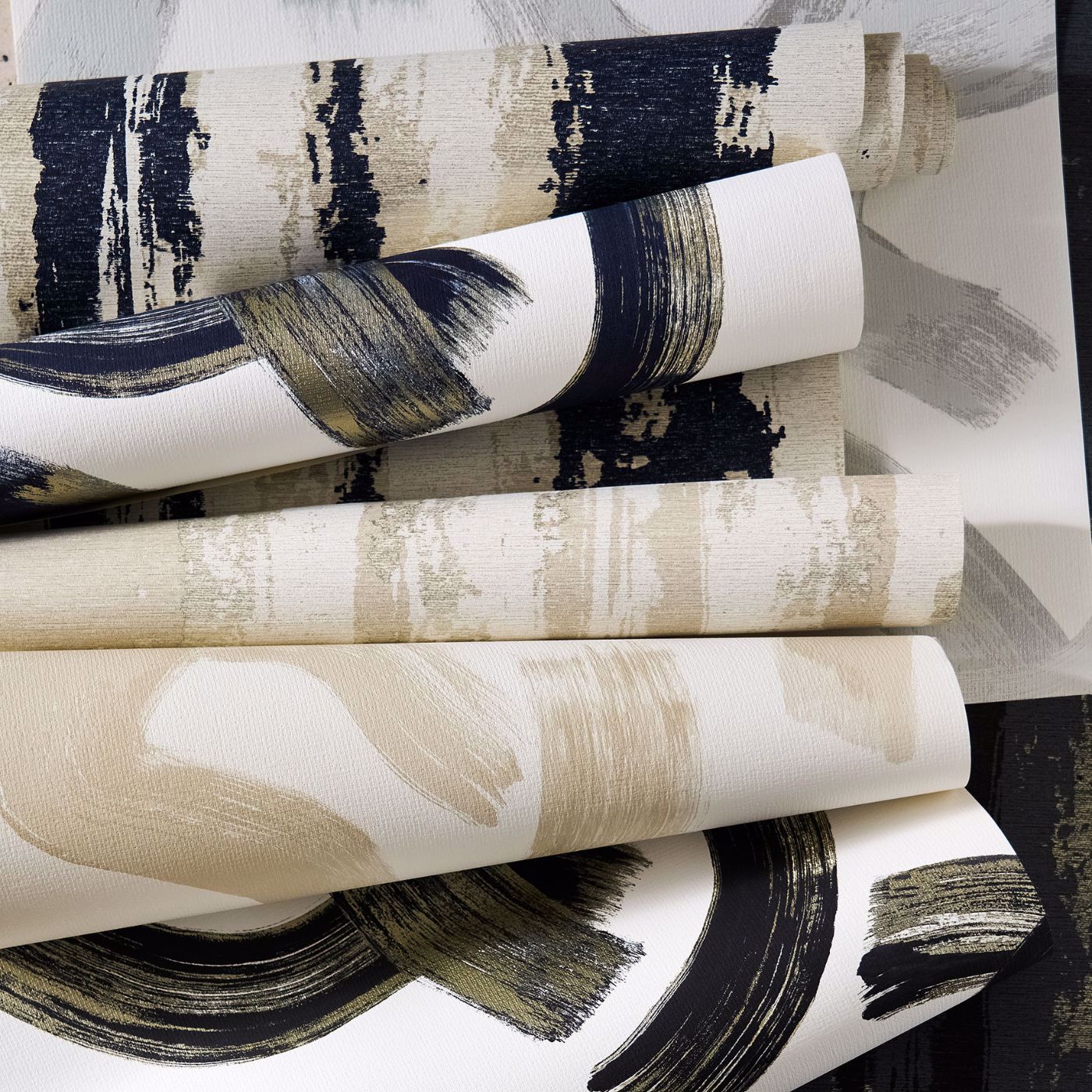 Malevich Wallpaper - Ink - Clarke & Clarke - W0227/02 - Morris Wallpaper