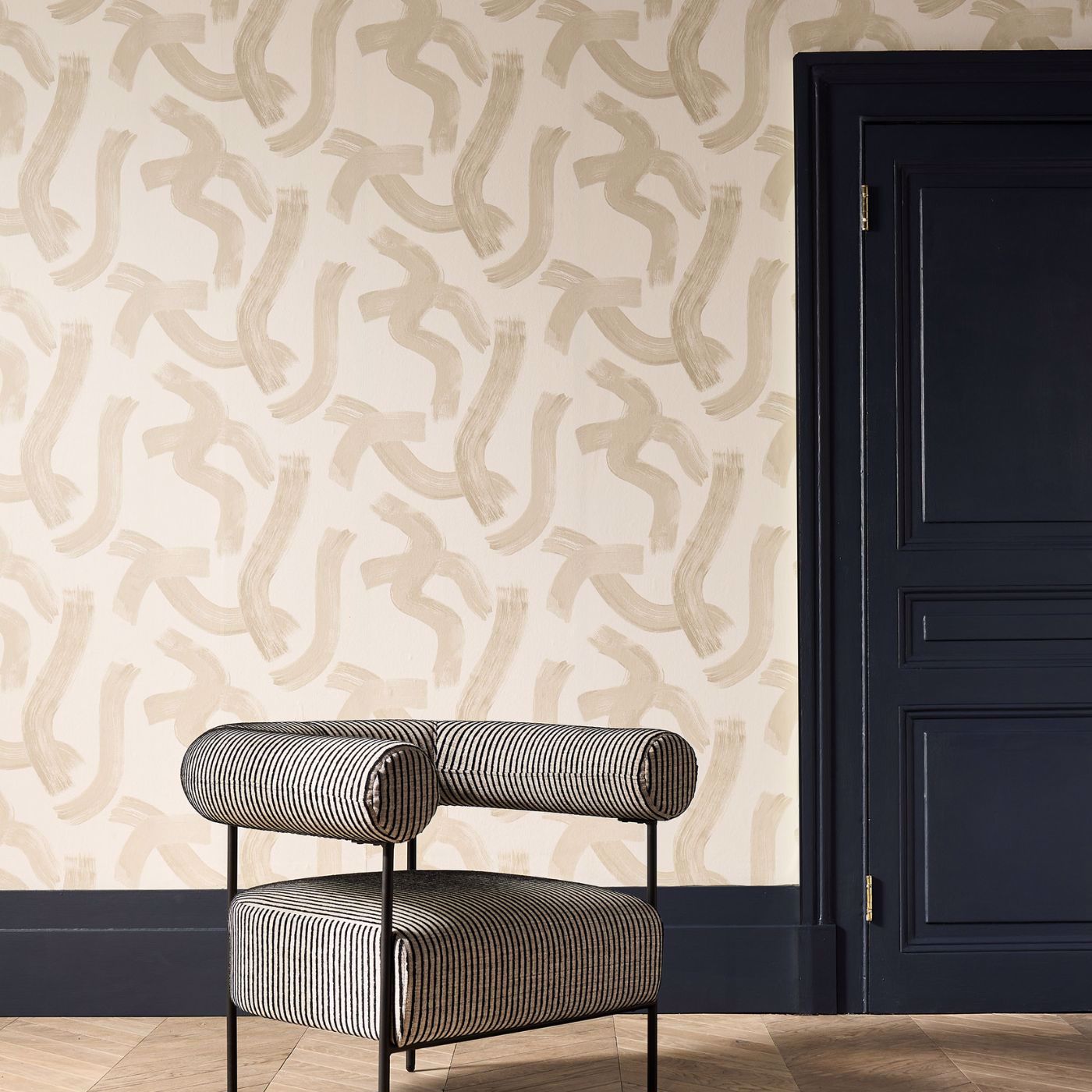 Malevich Wallpaper - Linen - Clarke & Clarke - W0227/03 - Morris Wallpaper