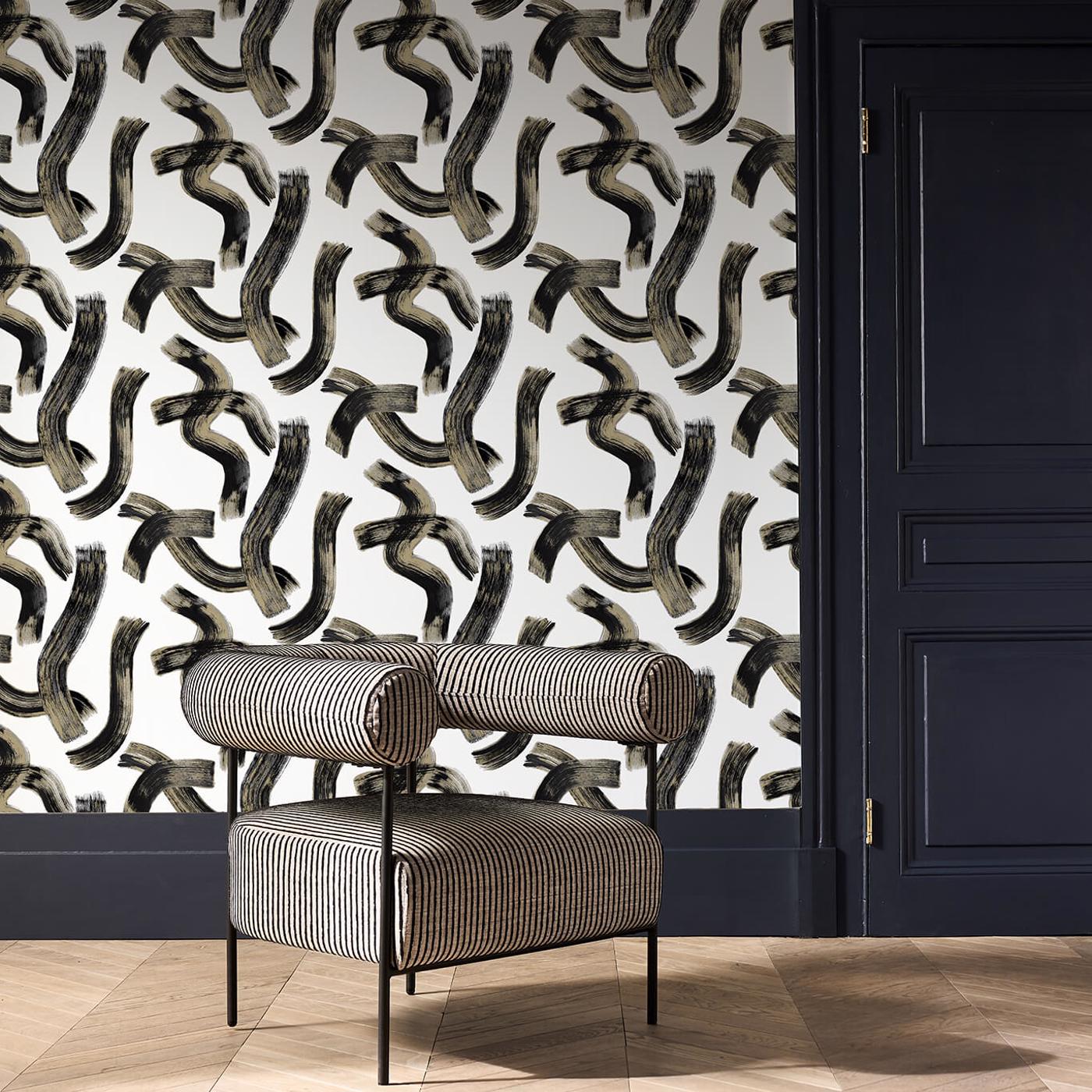 Malevich Wallpaper - Noir - Clarke & Clarke - W0227/04 - Morris Wallpaper