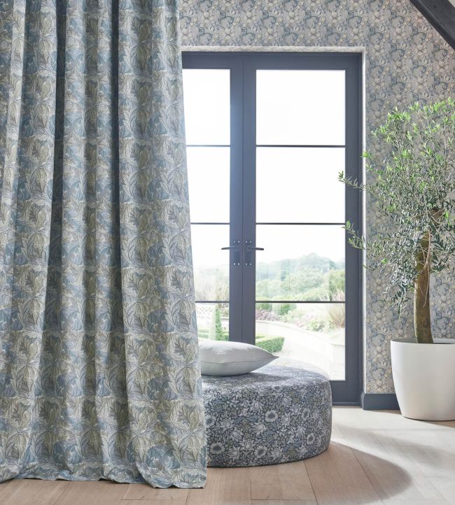 Mallow Fabric - Denim/Ivory - F1680/03 - Clarke & Clarke