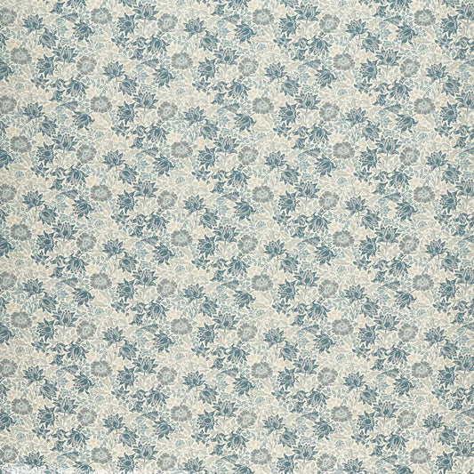 Mallow Jacquard Fabric - Midnight/Denim - Clarke & Clarke - F1743/02 - Morris Wallpaper