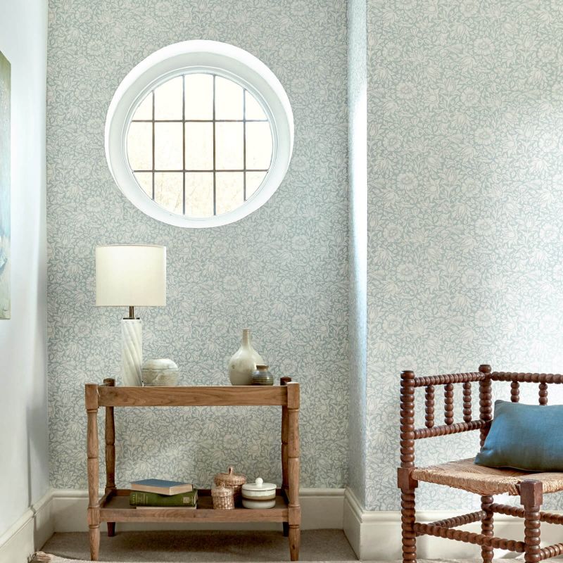 Mallow Wallpaper - Apple Green - Morris & Co - 216678 - Morris Wallpaper