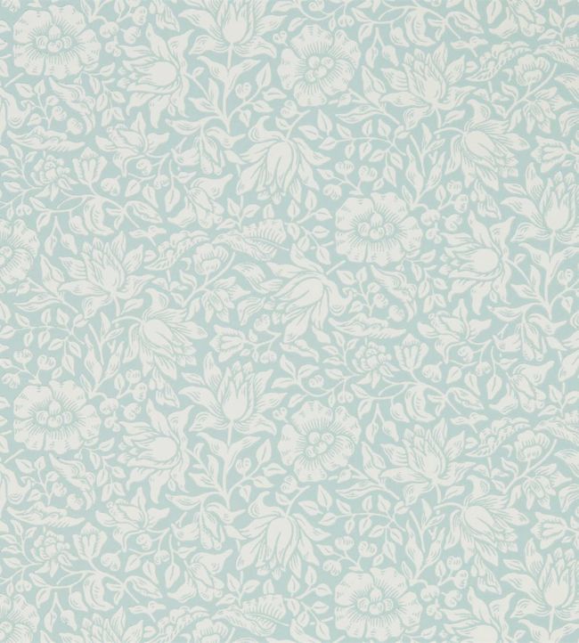 Mallow Wallpaper - Chalk Duck Egg - 216679 - Morris & Co
