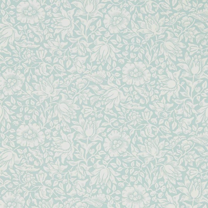 Mallow Wallpaper - Chalk Duck Egg - Morris & Co - 216679 - Morris Wallpaper