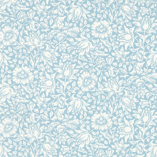 Mallow Wallpaper - Powder Blue - Morris & Co - 217071 - Morris Wallpaper