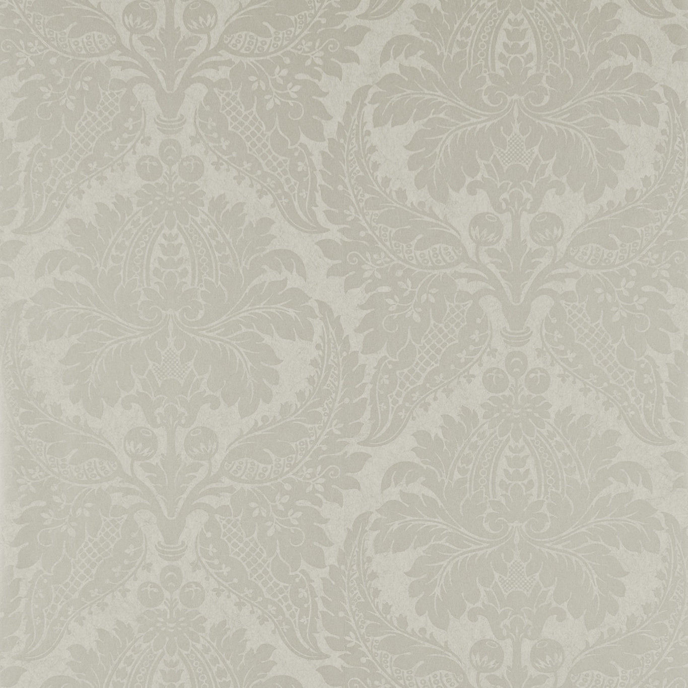 Malmaison Damask Wallpaper - Chalk - ZCON311994 - Zoffany - Morris Wallpaper