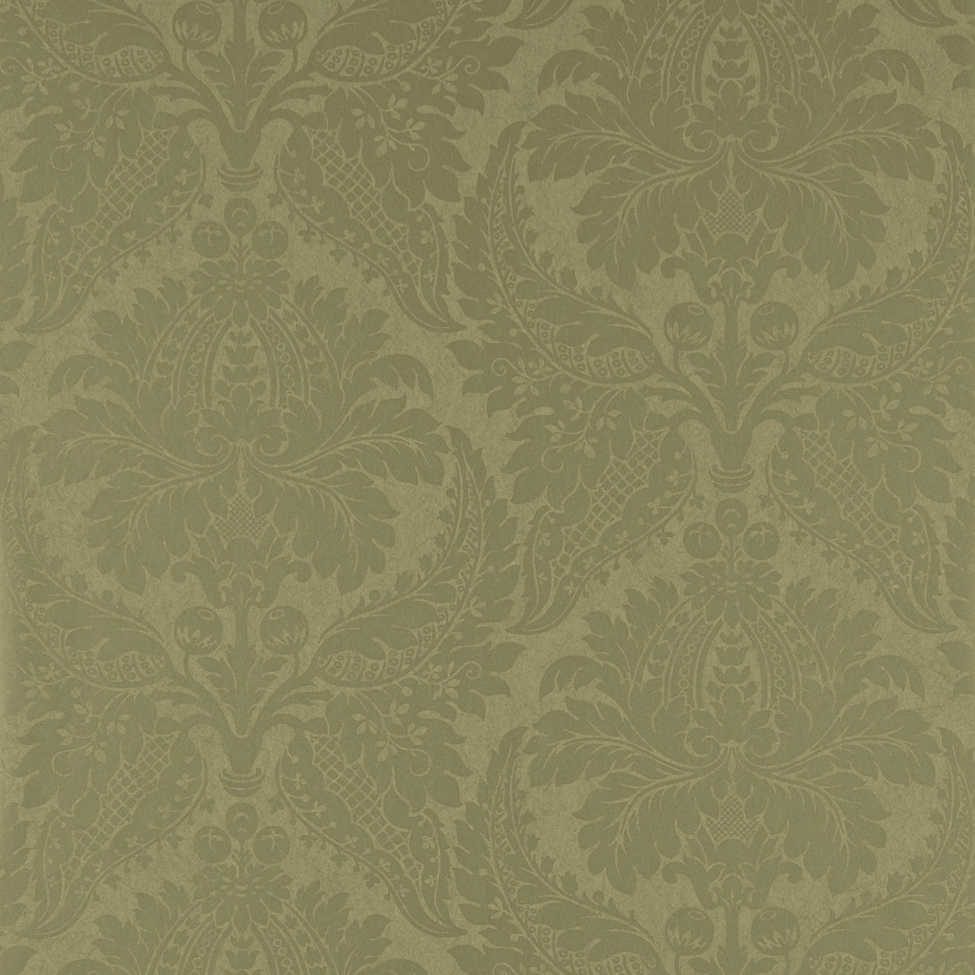 Malmaison Damask Wallpaper - Old Gold - ZCON311996 - Zoffany - Morris Wallpaper