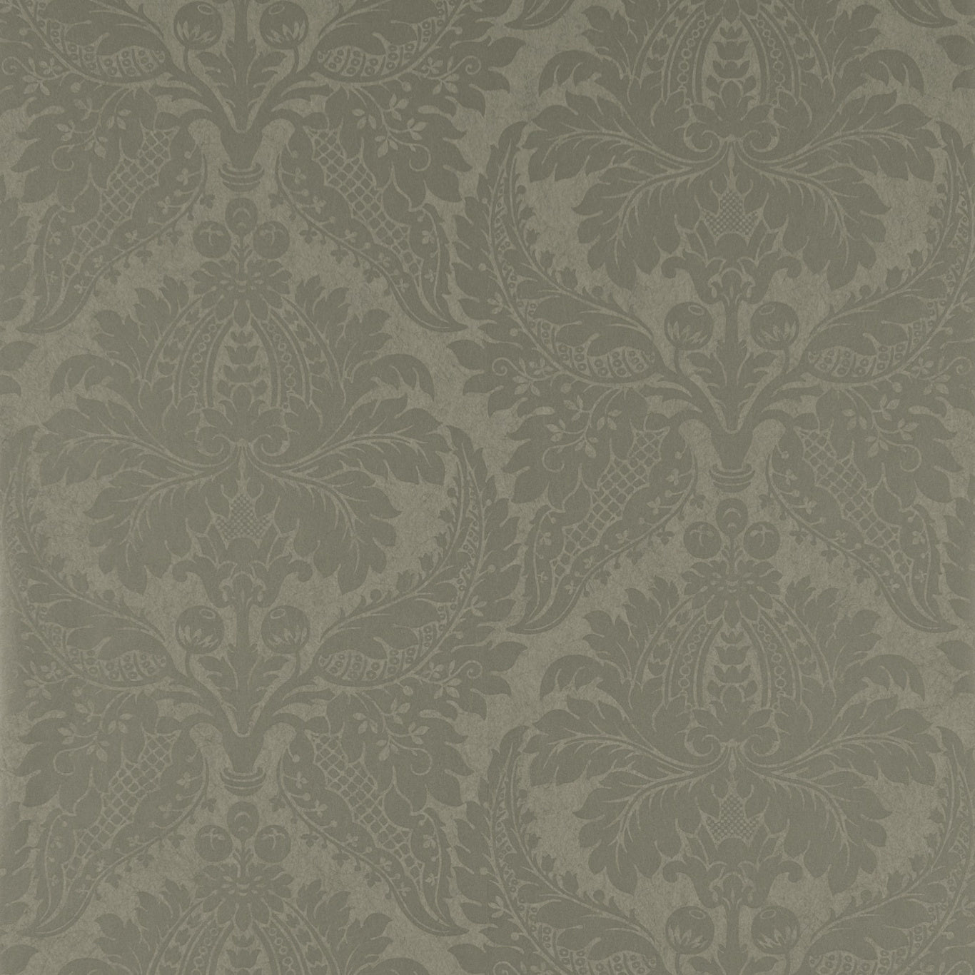 Malmaison Damask Wallpaper - Taupe - ZCON311997 - Zoffany - Morris Wallpaper
