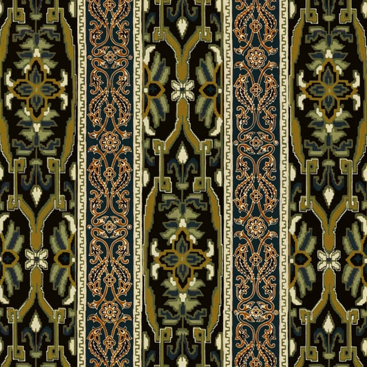 Mamounia Wallpaper - Moss-Green / Black - House of Hackney - 1-WA-MAM-DI-MOS-XXX - Morris Wallpaper