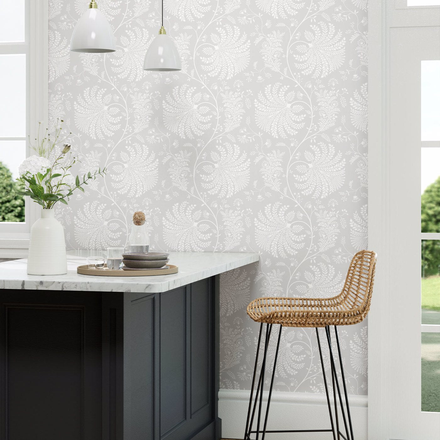 Mapperton Wallpaper - Chalk - Sanderson - DART216343