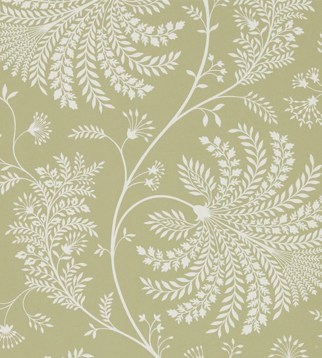 Mapperton Wallpaper - Garden Green/Cream - DART216340 - Sanderson - Morris Wallpaper