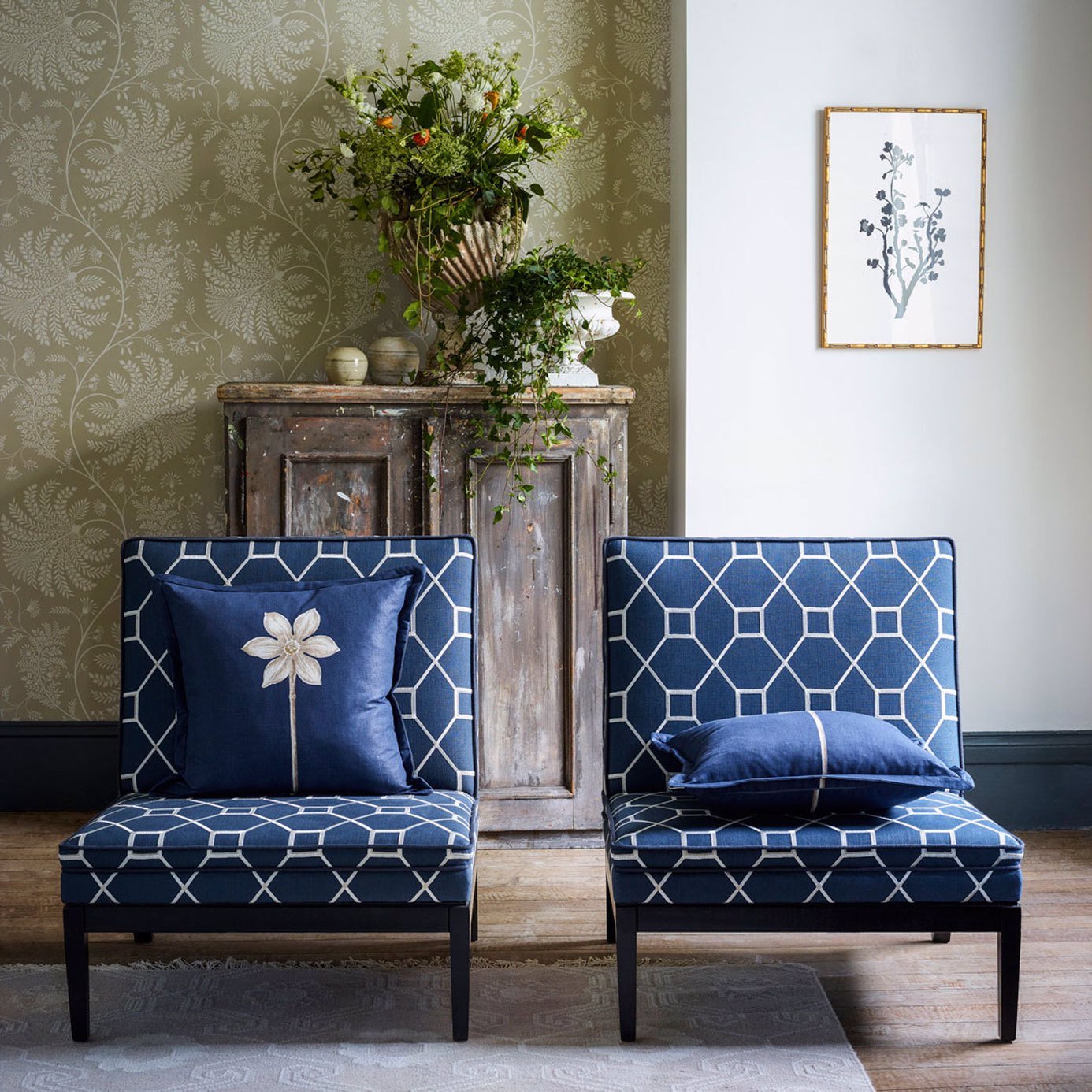 Mapperton Wallpaper - Russet/Cream - Sanderson - DART216339 - Morris Wallpaper
