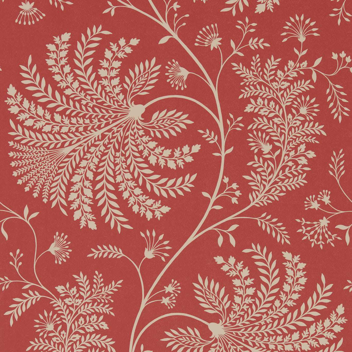 Mapperton Wallpaper - Russet/Cream - Sanderson - DART216339