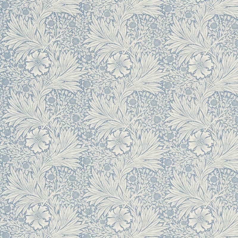 Marigold Fabric - China Blue/Ivory - Morris & Co - 220321 - Premier Wallcovering