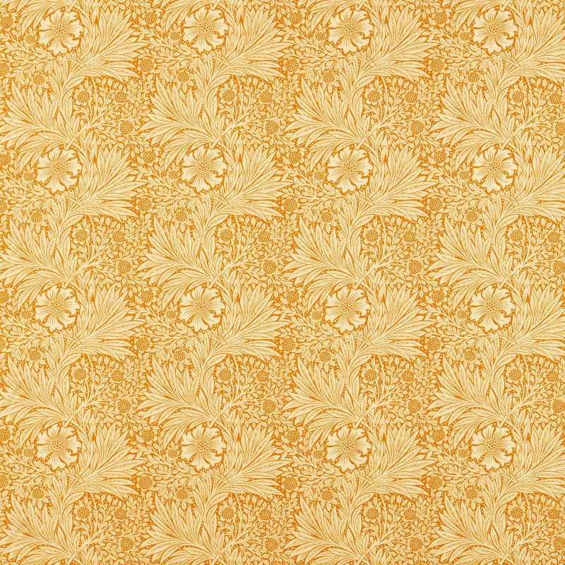 Marigold Fabric - Cream/Orange - Morris & Co - 226981 - Premier Wallcovering