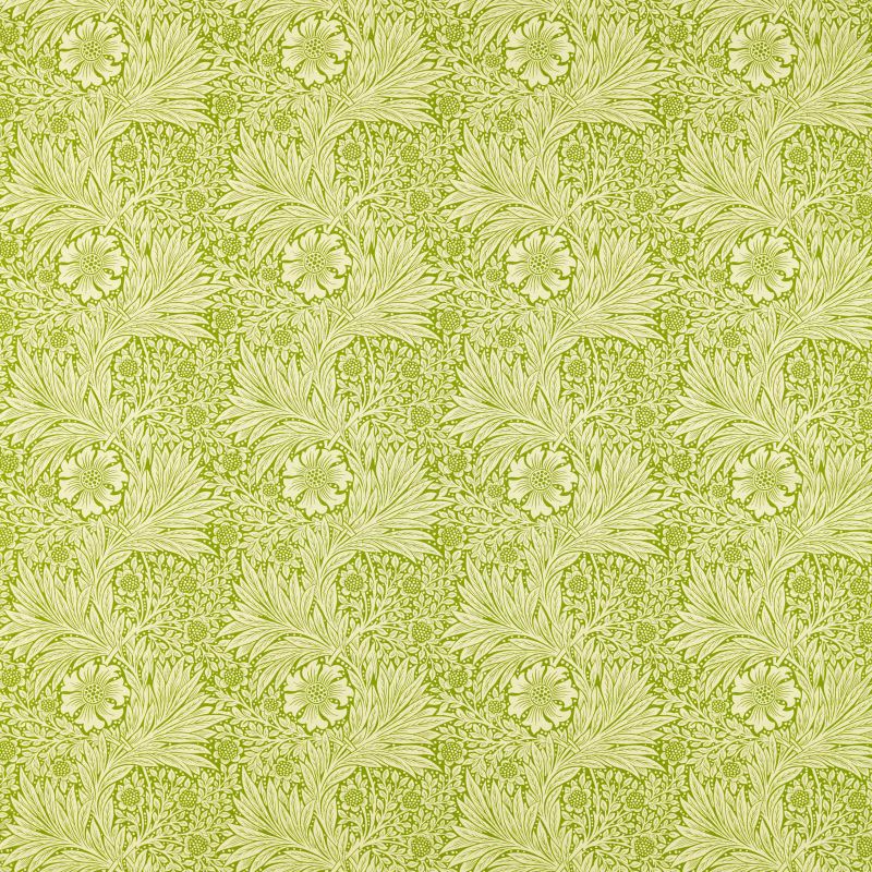 Marigold Fabric - Cream/Sap Green - Morris & Co - 226982 - Premier Wallcovering
