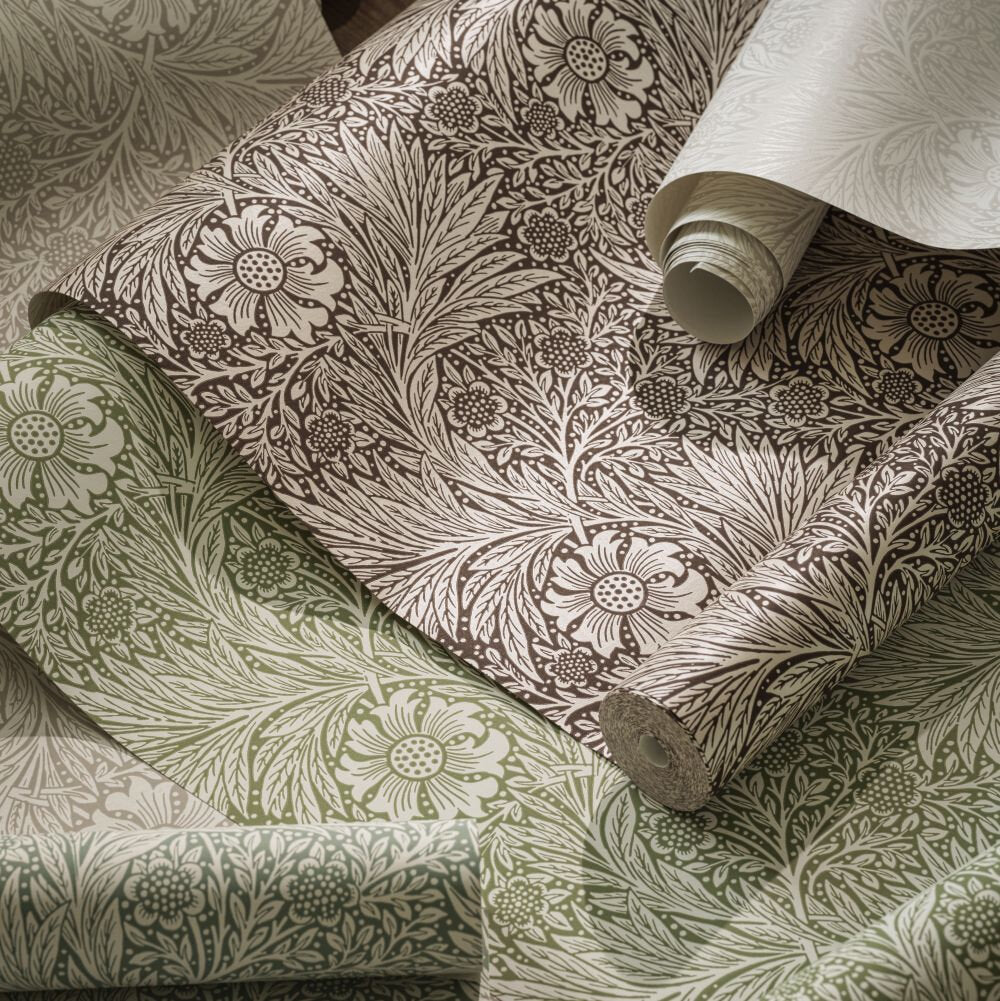 Marigold Wallpaper - Chocolate - 217398 - Morris Wallpaper WD