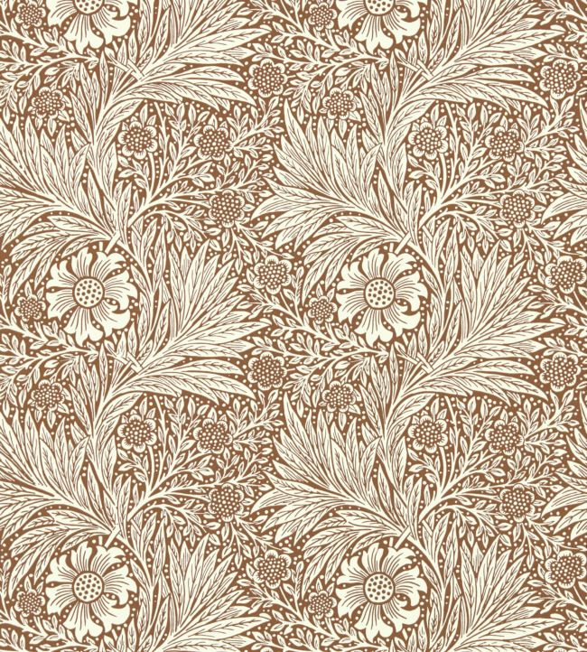 Marigold Wallpaper - Chocolate/Cream - 216955 - Morris & Co