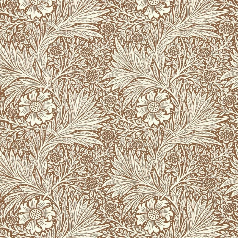 Marigold Wallpaper - Chocolate/Cream - Morris & Co - 216955 - Morris Wallpaper