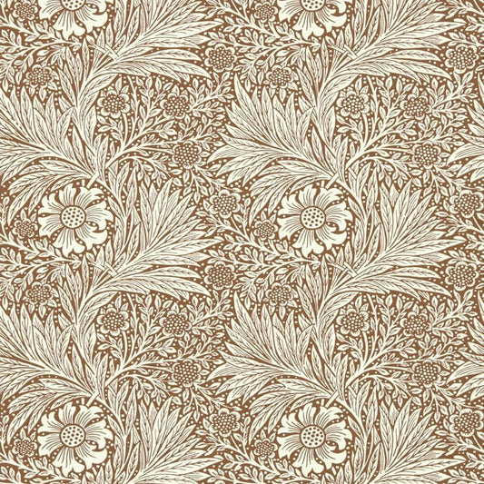 Marigold Wallpaper - Chocolate/Cream - Morris & Co - 216955 - Morris Wallpaper